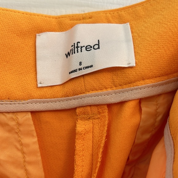 Yellow Aritzia Wilfred Tiefront Pants. Size 8. - Picture 3 of 4